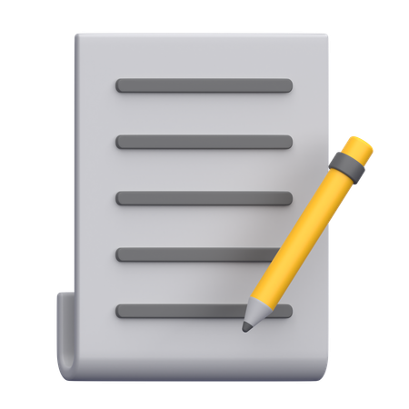 Escribir documento  3D Icon