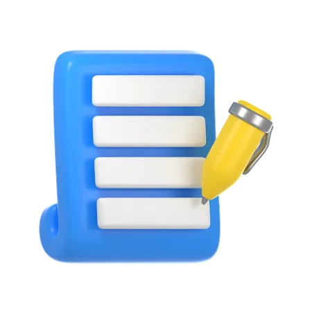 Escribir documento  3D Icon