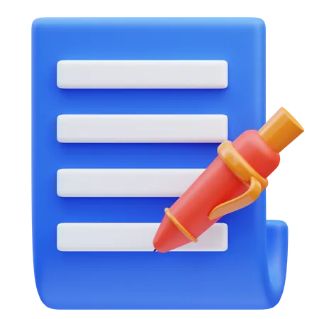 Escribir documento  3D Icon