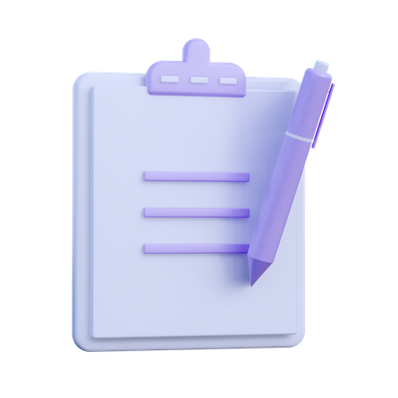 Escribir informe  3D Icon