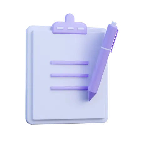 Escribir informe  3D Icon