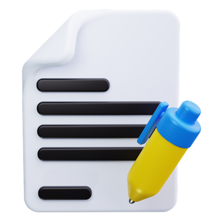 Escribe notas  3D Icon