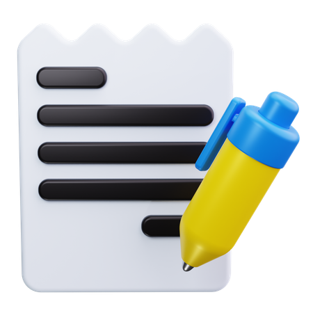 Escribe notas  3D Icon