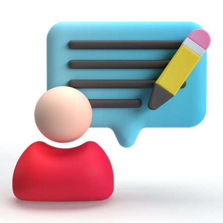 Escribir comentarios  3D Icon