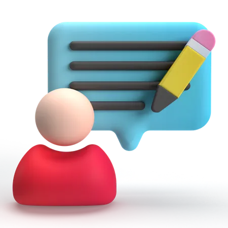 Escribir comentarios  3D Icon