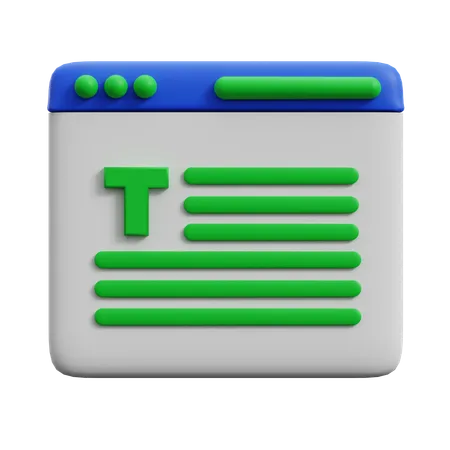 Escrita  3D Icon