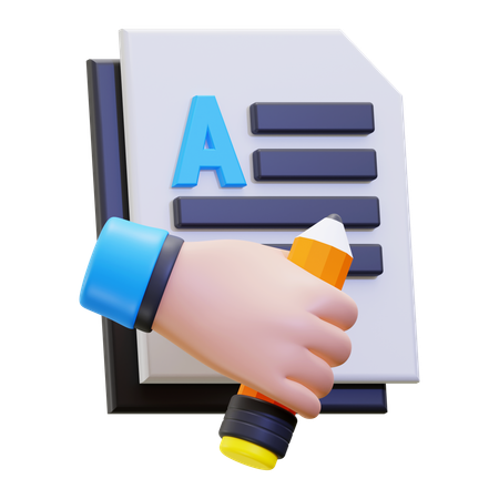 Escrita  3D Icon