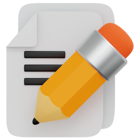 Escrita  3D Icon