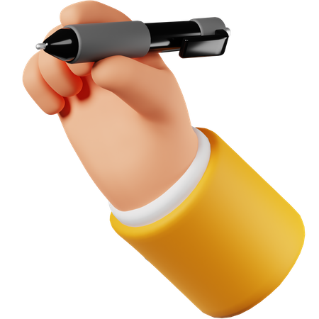 Escrita à mão com caneta  3D Icon