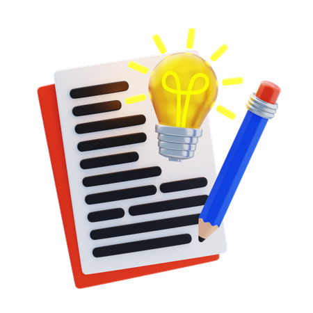 Escrita criativa  3D Icon