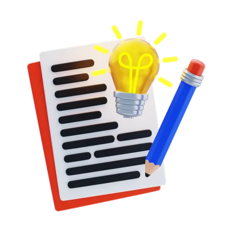 Escrita criativa  3D Icon