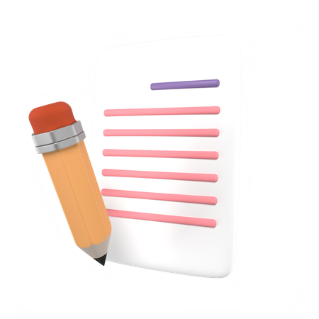 Escrita de documento  3D Icon