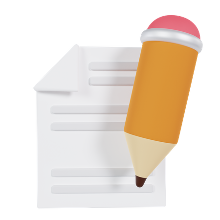 Escrita de documento  3D Icon