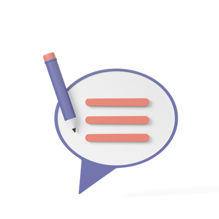 Escrita de mensagem  3D Icon