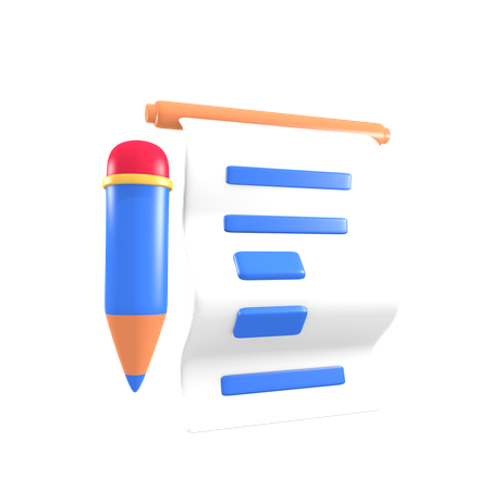 Escrita na área de transferência  3D Icon