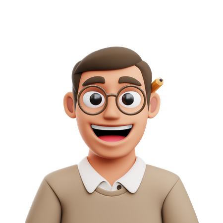 Escritor  3D Icon