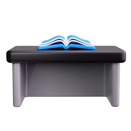 Escritorio con libros  3D Icon