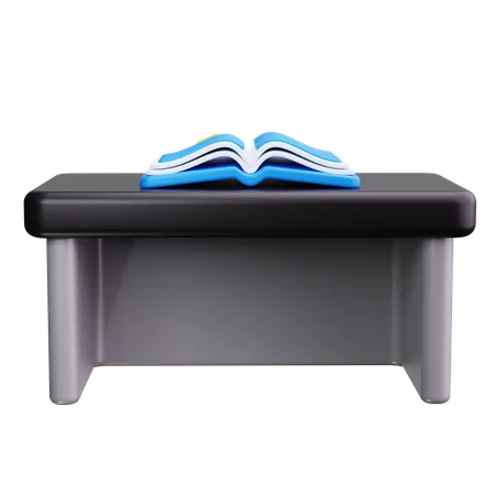 Escritorio con libros  3D Icon