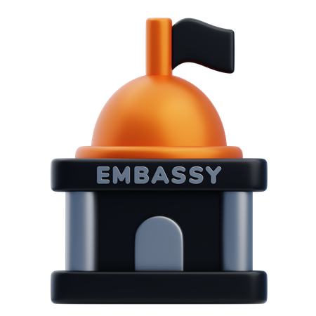 Escritório da embaixada  3D Icon