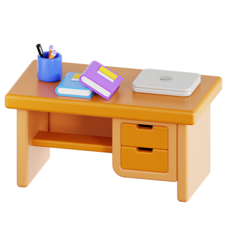 Escritorio de estudio  3D Icon