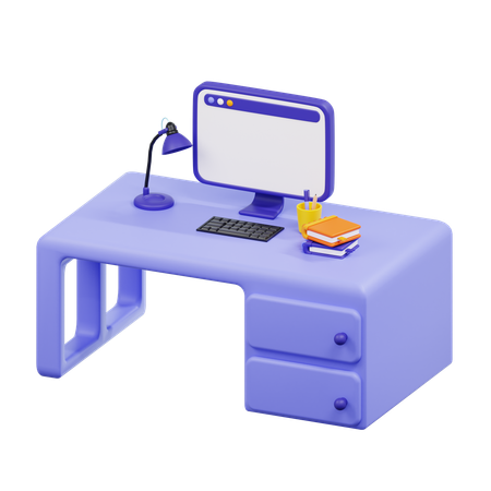 Escritorio de estudio  3D Icon