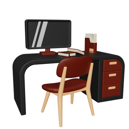 Escritorio de estudio  3D Icon