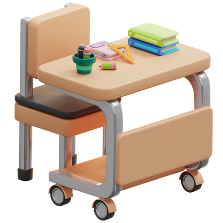 Escritorio de estudio  3D Icon