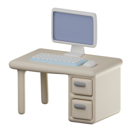 Escritorio de oficina  3D Icon