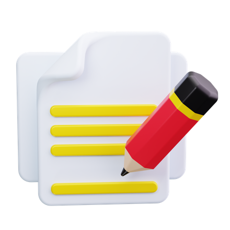 Escritura  3D Icon