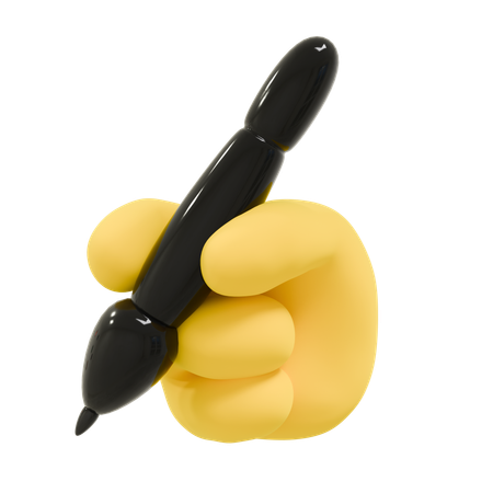 Mano escribiendo  3D Icon