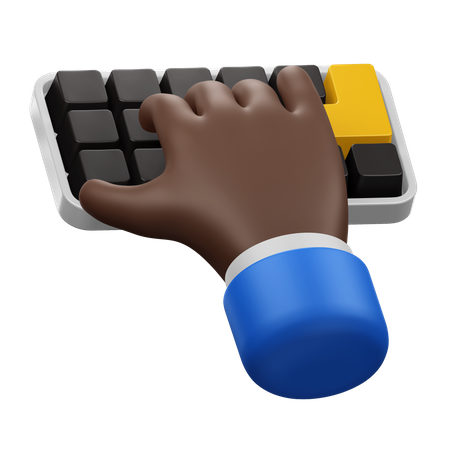 Escritura con gestos de mano en el teclado  3D Icon