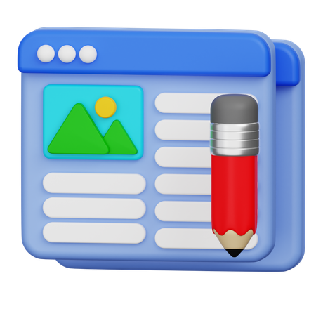 Escritura en línea  3D Icon