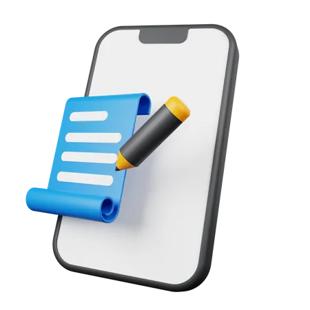 Escritura en línea  3D Icon