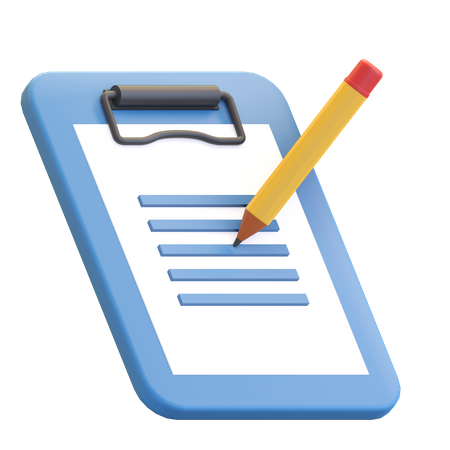 Escritura en portapapeles  3D Icon