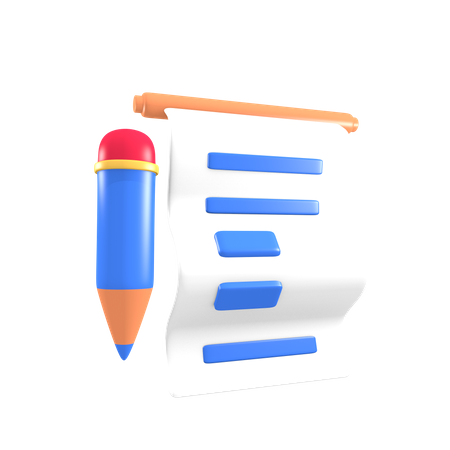 Escritura en portapapeles  3D Icon