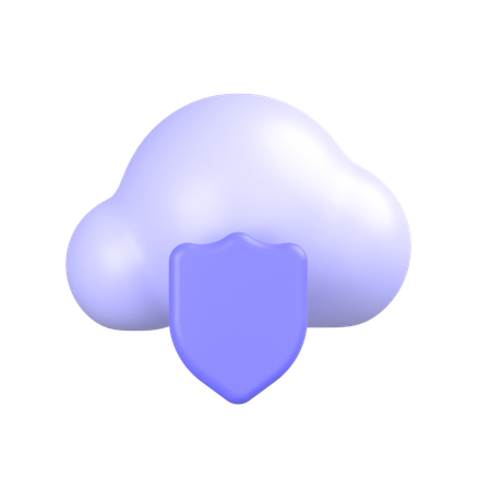 Protección en la nube  3D Icon