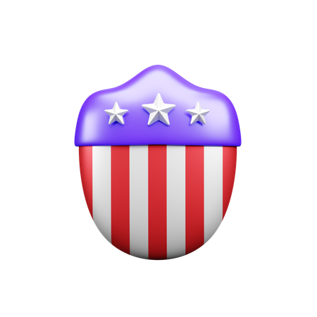 Escudo americano  3D Icon