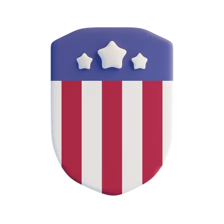 Escudo americano  3D Icon