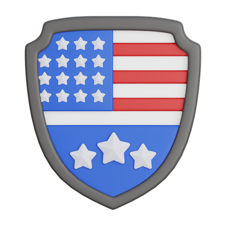 Escudo americano  3D Icon