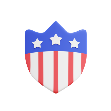 Escudo americano  3D Icon