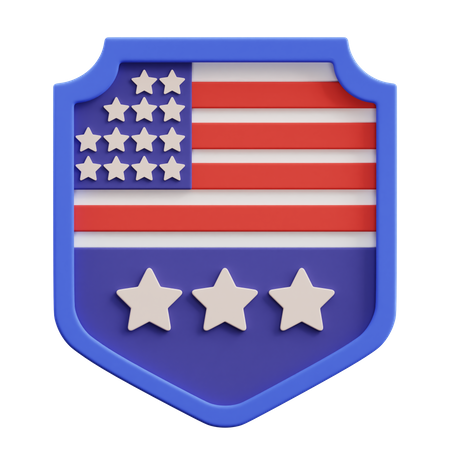 Escudo americano  3D Icon