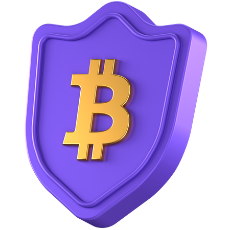 Escudo bitcoin  3D Icon