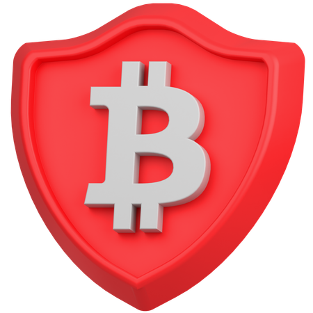 Escudo bitcoin  3D Icon