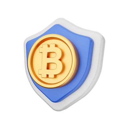 Escudo bitcoin  3D Icon