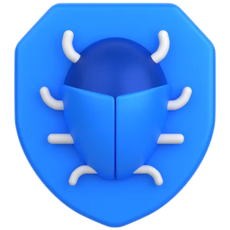 Bug com escudo  3D Icon
