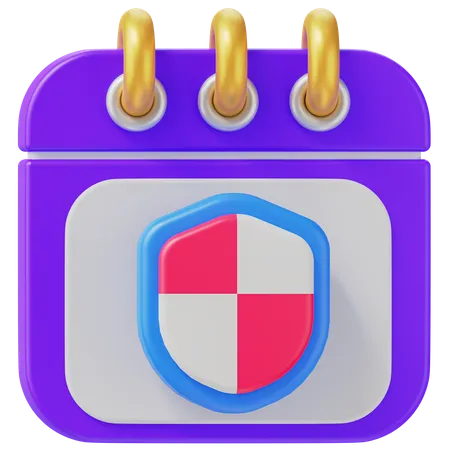 Calendario escudo  3D Icon