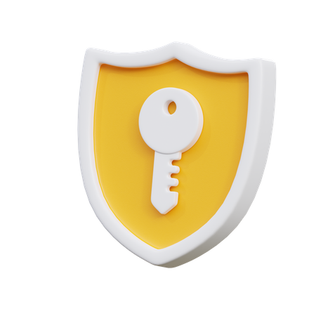 Escudo de chave  3D Icon