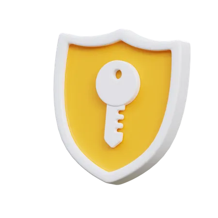 Escudo de chave  3D Icon