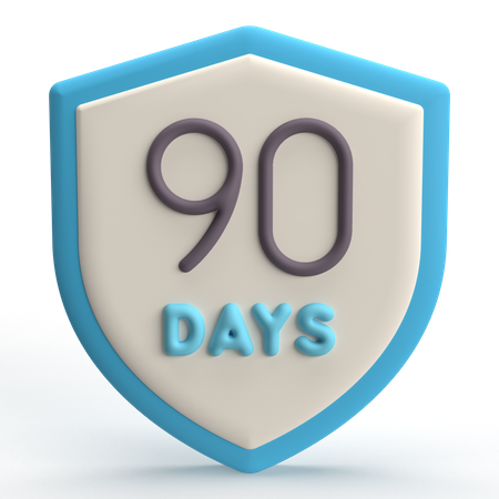 Escudo de 90 dias  3D Icon