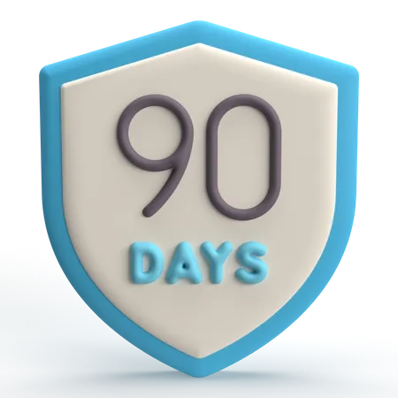 Escudo de 90 dias  3D Icon